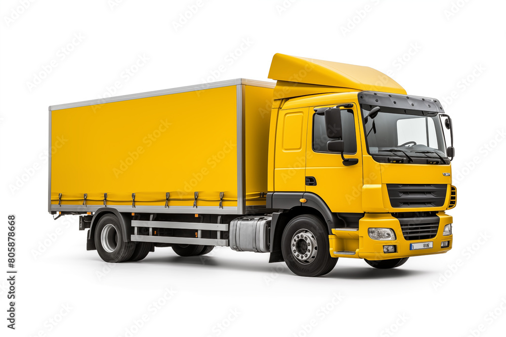 large transport truck over isolated background