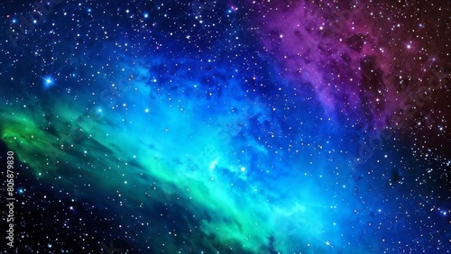 Cosmic space background with stars and nebula. Vector illustration.