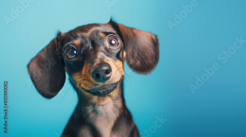 Portrait of a baby dachshund photo