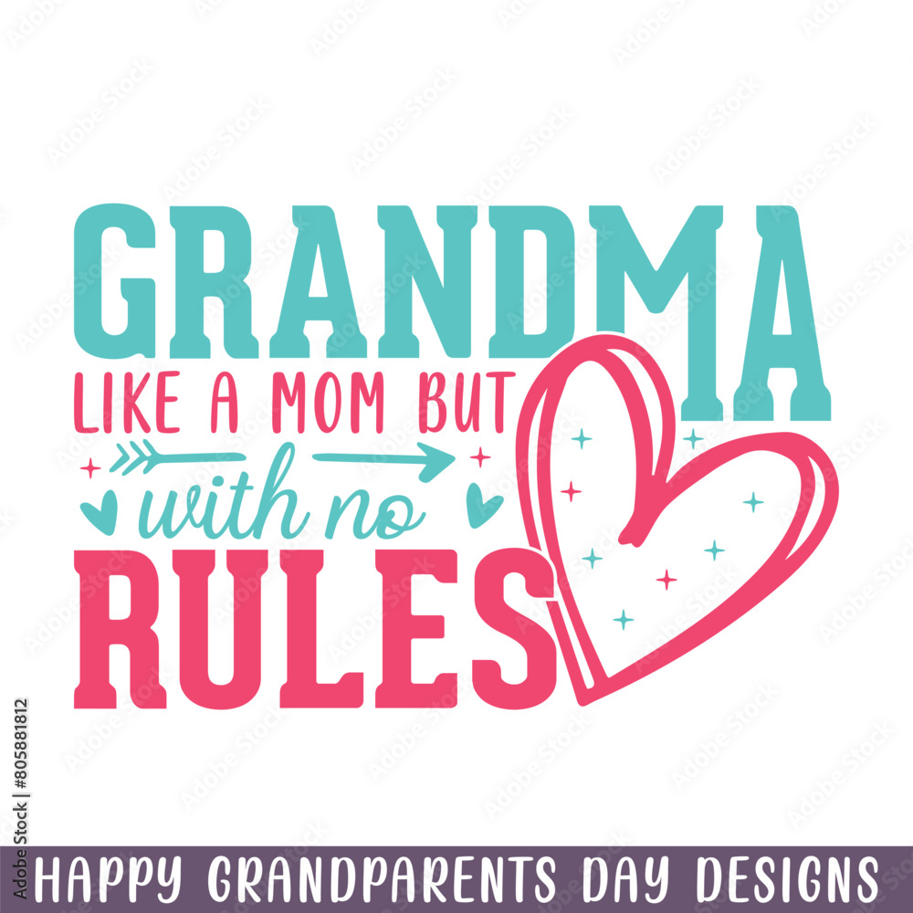Grandpa with no rules grandparents day, Happy Grandparents Day SVG designs