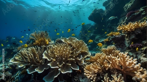 coral reef with fish