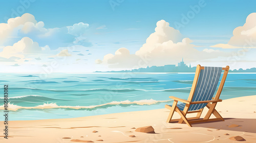 sunlit seashore  relaxing beach background in summer