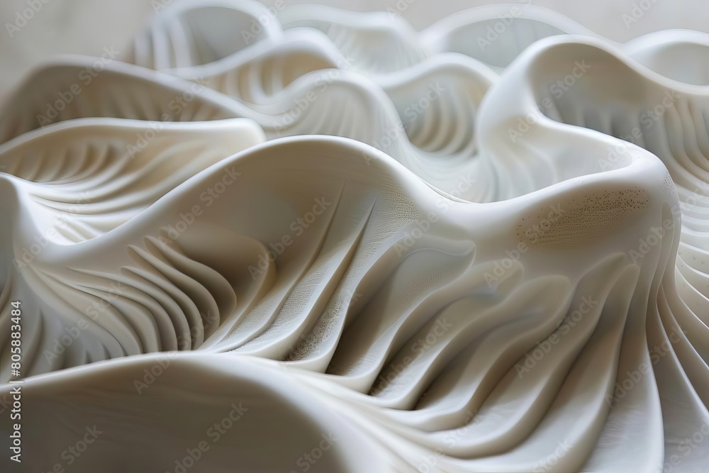 Obraz premium An artistic interpretation of organic lines resembling rolling ocean waves