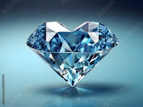 diamond on white background gift, gems, 3d, clear, glass,Ai generated 
