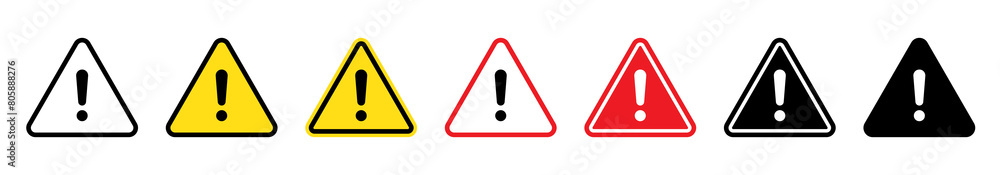 Caution triangular signs. Danger, warning sign, attention sign. Danger icon, warning icon, attention icon. Caution triangular signs. Danger, warning sign, attention sign. Danger icon, warning icon, attention icon.