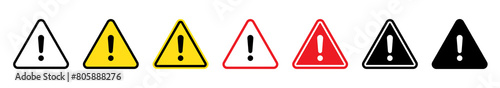 Caution triangular signs. Danger, warning sign, attention sign. Danger icon, warning icon, attention icon.