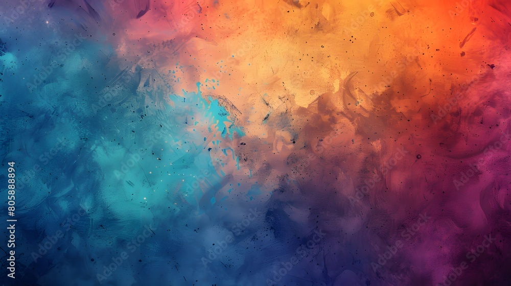 Colorful Grunge Artistic Background in Blue and Purple Tones
