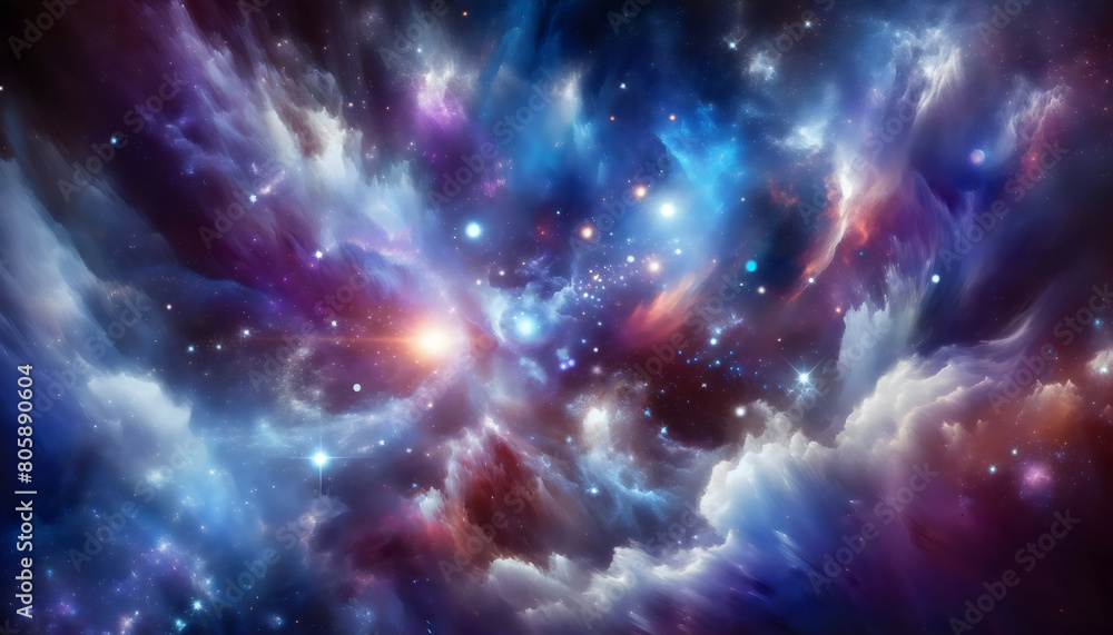 Fototapeta premium An abstract background of fictional space pattens