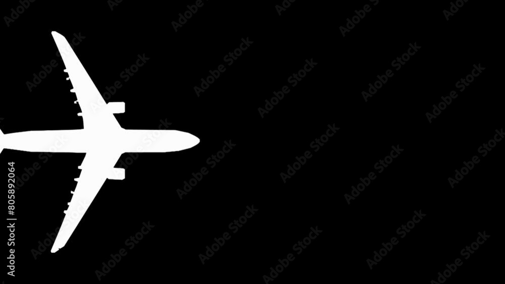 Motion animation of airplane icon on alpha channel
Motion animation of airplane icon on alpha channel