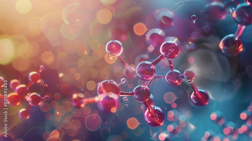 Closeup of molecules Closeup of molecules
