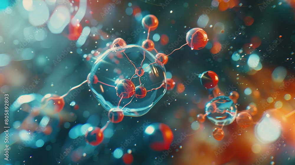 Closeup of molecules Closeup of molecules