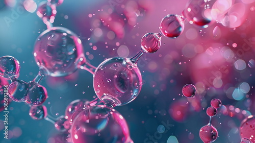 Wallpaper Mural Closeup of molecules Torontodigital.ca