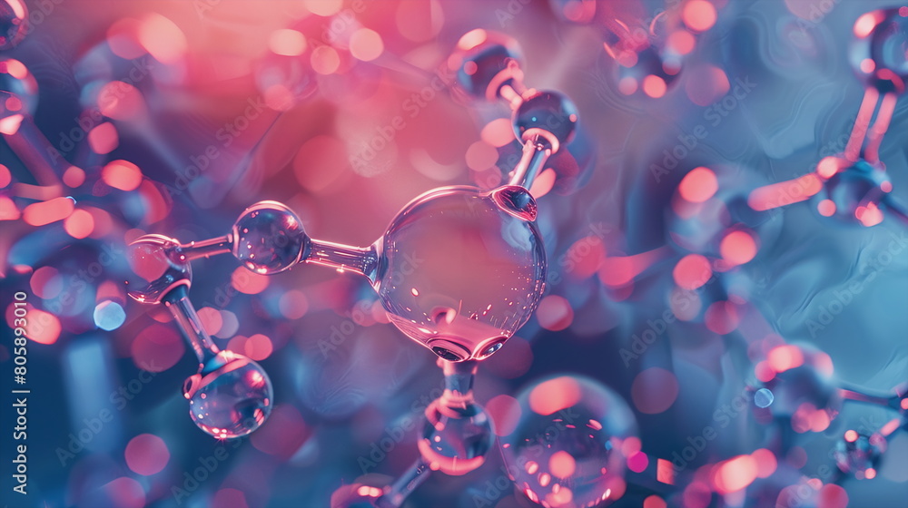 Closeup of molecules Closeup of molecules