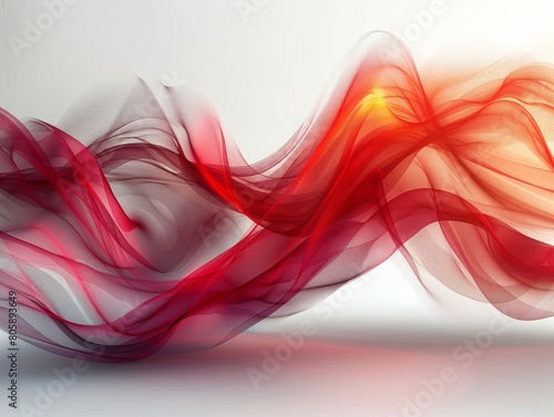 Abstract image with red dynamic swirling lines.