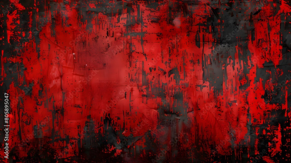 Rugged Red and Black Textured Background with Distressed Appearance