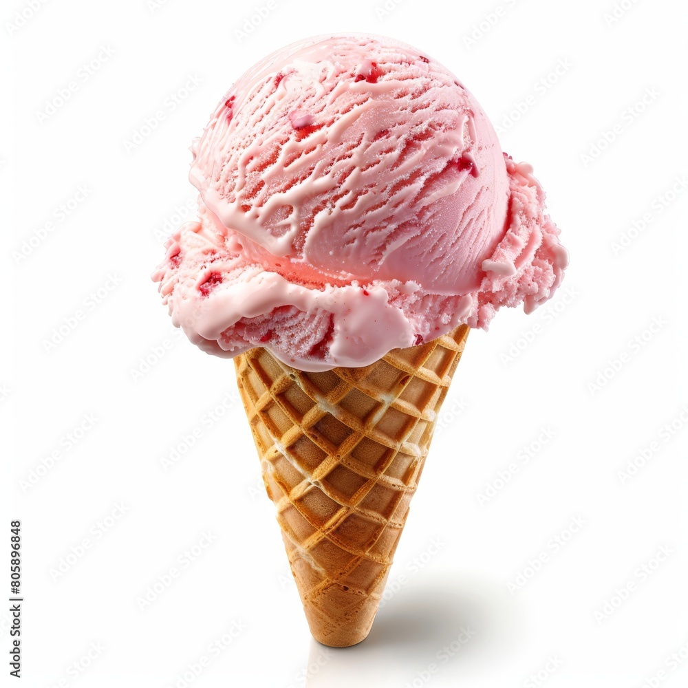Scoop of Ice Cream in a Waffle Cone Scoop of Ice Cream in a Waffle Cone