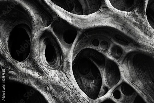 Organic curves echoing the intricate branching patterns of tree roots underground