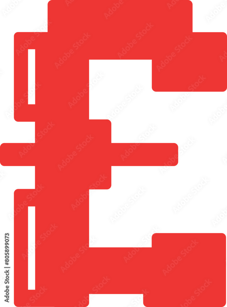 Obraz premium Currency Pound Money Symbol Blocks Toy Font Kids