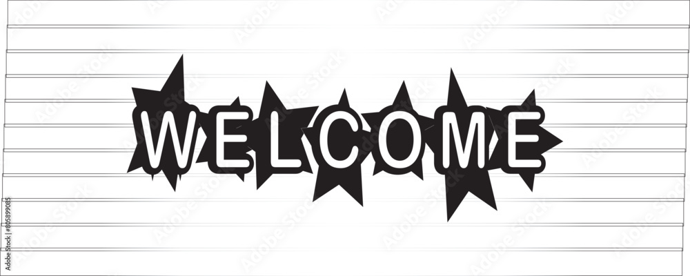 Fototapeta premium welcome background creation vector art.