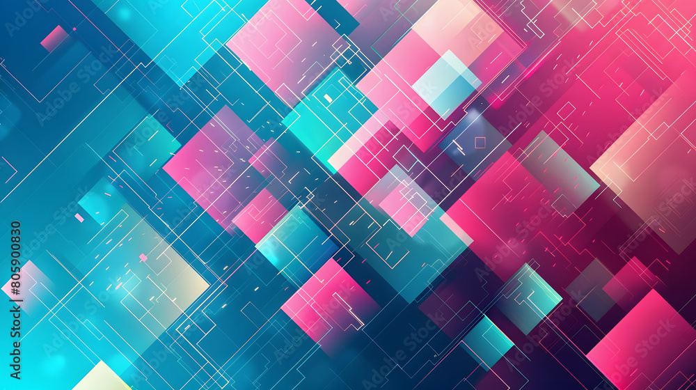 abstract pink and blue square background abstract pink and blue square background