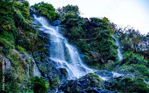 waterfall in the mountains