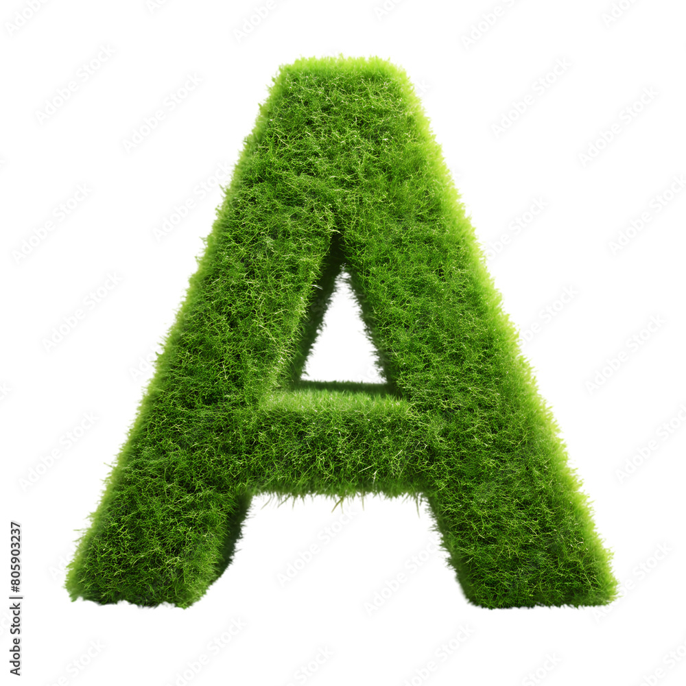 Grass letter A Grass letter A