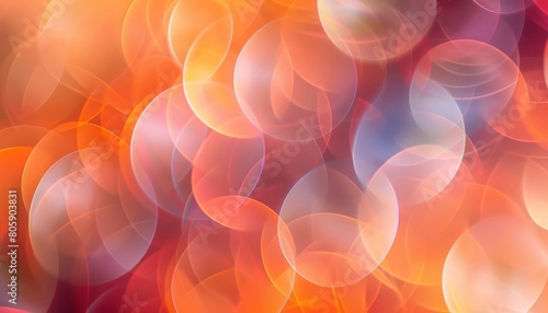 Warm, sunlit bokeh circles gently blending in an abstract wave pattern