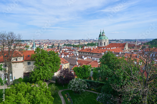 Lesser town in Prague, capitol city of Czech Republic. Oldest part of historic centre by the Vltava river with many beautiful buildings in baroque style popular between tourists around the world.