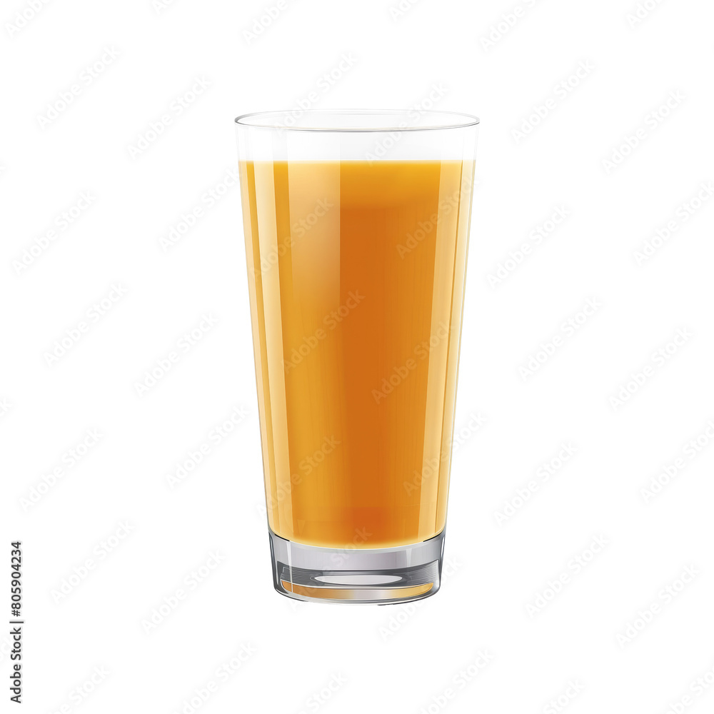 Full Glass of Fresh Orange Juice Isolated Full Glass of Fresh Orange Juice Isolated