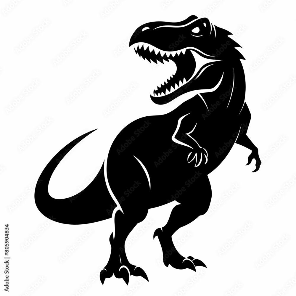 Dinosaur vector art illustration, solid white background (2) Dinosaur vector art illustration, solid white background (2)