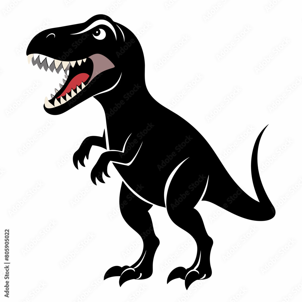 Dinosaur vector art illustration, solid white background (12)
