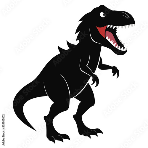 Dinosaur vector art illustration  solid white background  8 