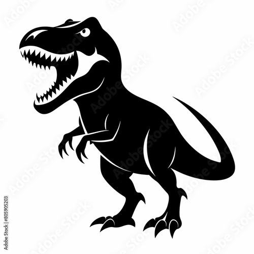 Dinosaur vector art illustration  solid white background  17 