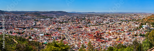 Skyline of Zacatecas old town, UNESCO word heritage site in Mexico