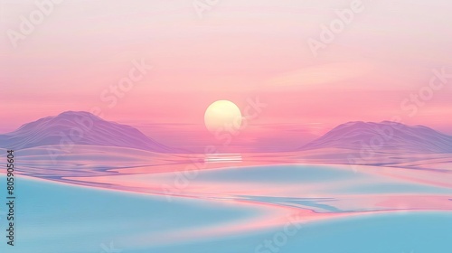 A relaxing gradient flow from dusty pink to powder blue, capturing the essence of a pastel sunset