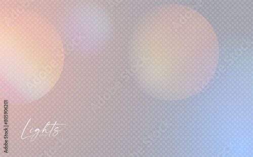 Rainbow sunshine and bokeh light effect. Dispersion of beam. Sun light effect for immersion in atmosphere.