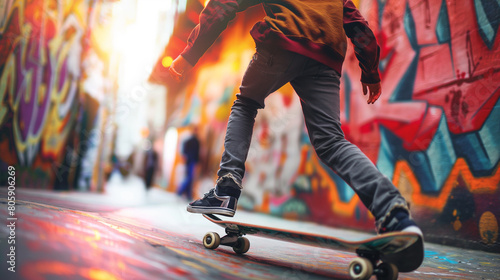 Skateboarder's Fast-paced Journey