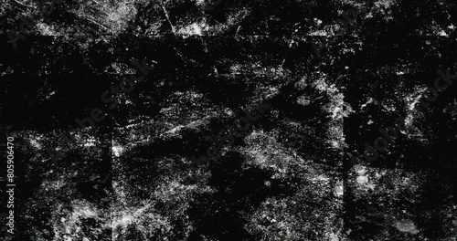black white grunge texture surface with scratches and stain for vintage retro flim overlay