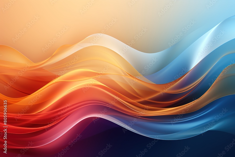 A colorful wave with a red stripe on the left and a yellow stripe on the right A colorful wave with a red stripe on the left and a yellow stripe on the right