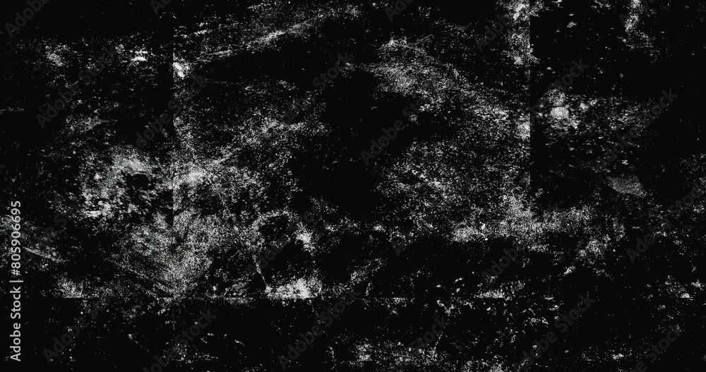 Obraz premium black white grunge texture surface with scratches and stain for vintage retro flim overlay