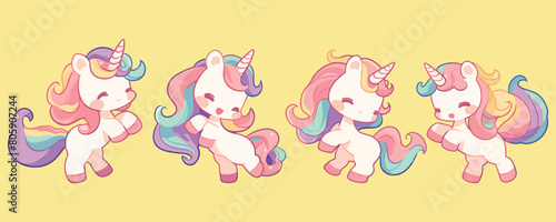 unicorn clipart vector for graphic resources
