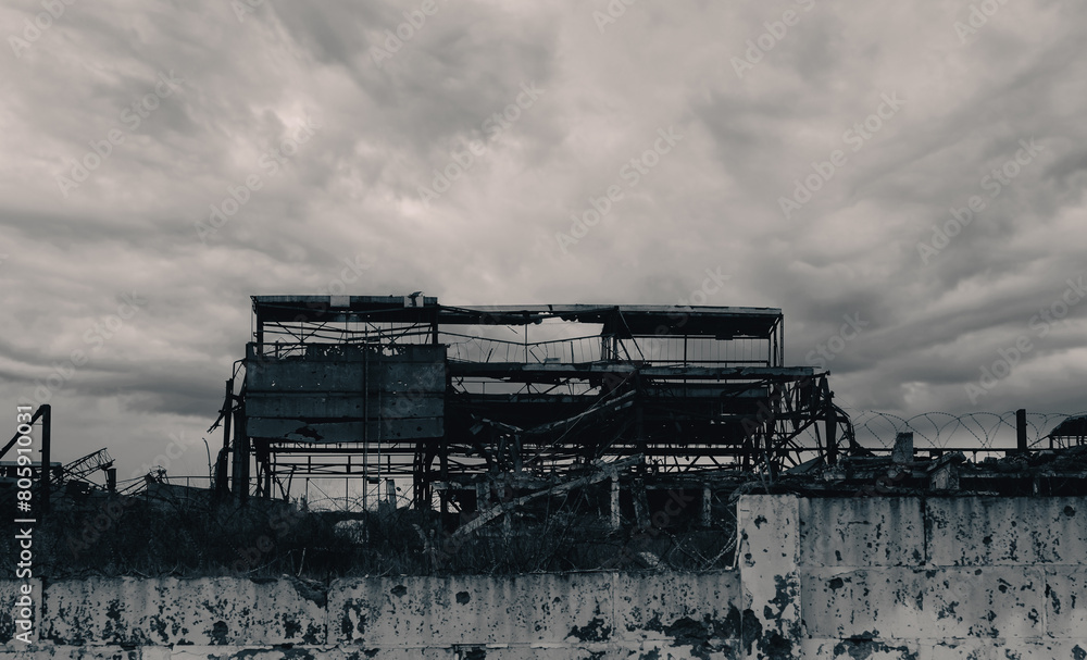 destroyed buildings of the workshop of the Azovstal plant in Mariupol Ukraine destroyed buildings of the workshop of the Azovstal plant in Mariupol Ukraine