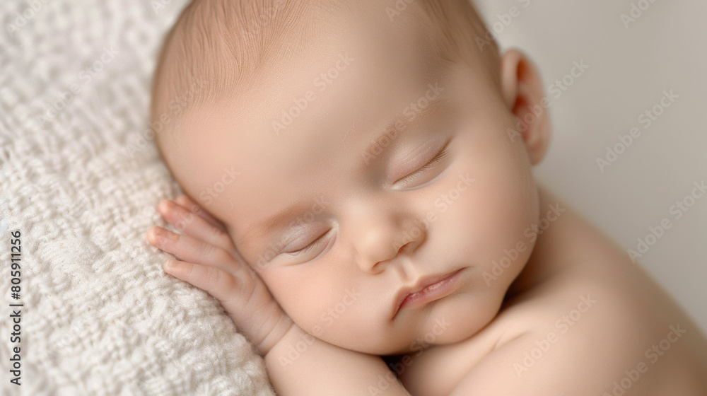close-up of sleeping baby face, peaceful expression close-up of sleeping baby face, peaceful expression