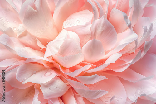 Background with pink flower petals, macro detail