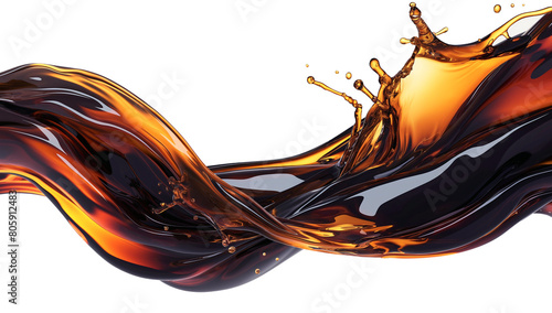 coffee splash. brown liquid similar to, tea. cut out.
