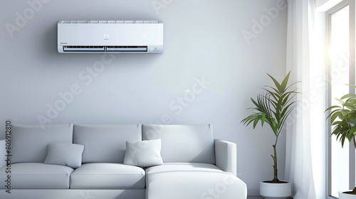 Keep your cool with our new energy-efficient air conditioner. It's the perfect way to stay comfortable all summer long. photo