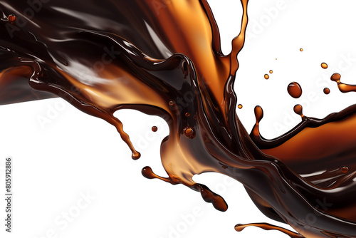 coffee splash. brown liquid similar to, tea. cut out.