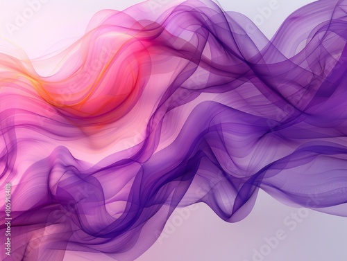 Abstract image with violet dynamic swirling lines. © Suradet Rakha