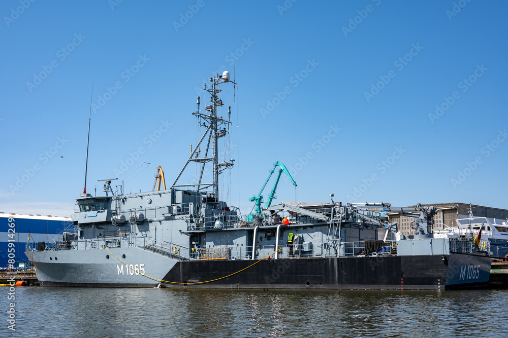 Hafen und Peenestrom in Wolgast Usedom