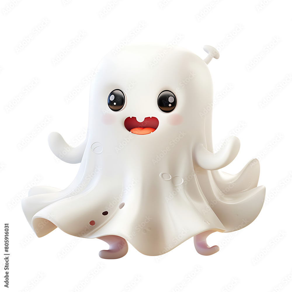 Cute ghost cartoon characters, for Halloween or night celebration themes Cute ghost cartoon characters, for Halloween or night celebration themes